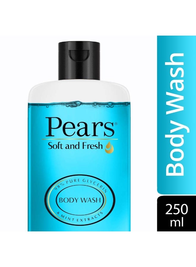 Pears Soft & Fresh Shower Gel Bottle with 98% Pure Glycerine, 100% Soap Free and No Parabens, 750 ml & Pears Soft & Fresh Body Wash 250 ml (Combo Pack of 1) - Image 3